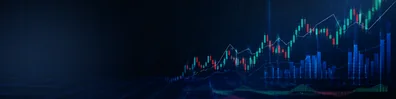 Stock Market Chart Background professional business LinkedIn background banner with clean corporate styling