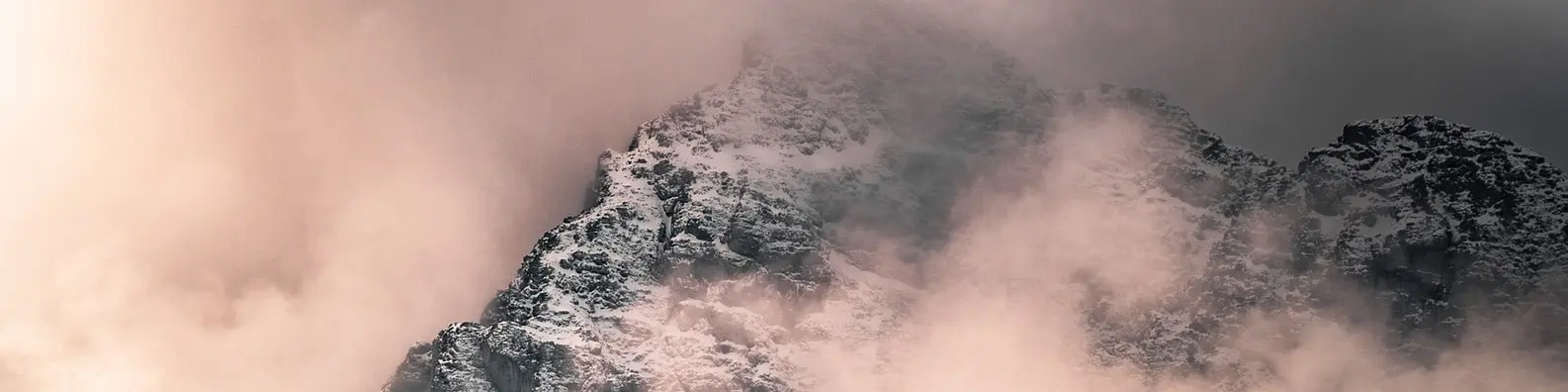 Foggy Peaks Vista Background