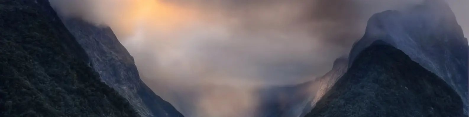 Mitre Peak Fjord Panorama Background