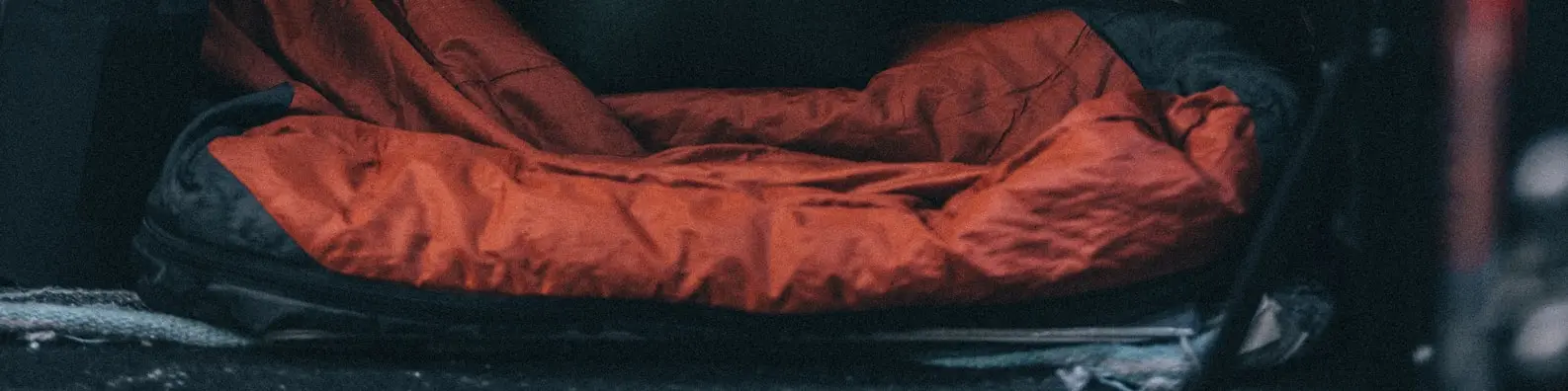 Warm Red Sleeping Bag Background