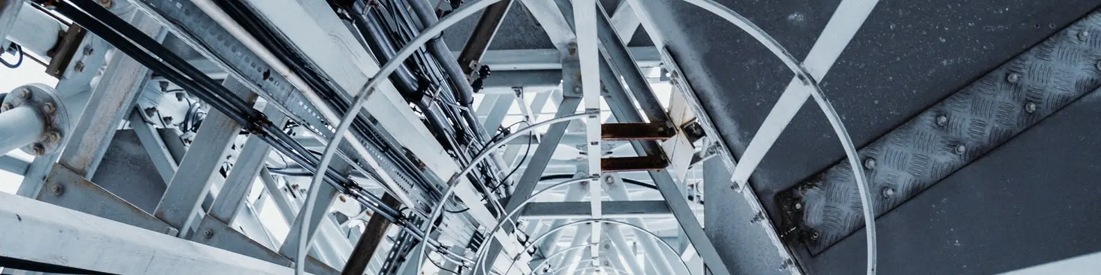 Vertical Roof Ladders in Industrial Light